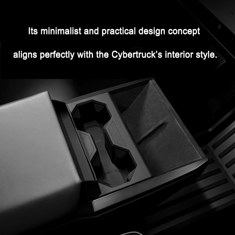 Inserto portavasos con soporte para lentes para Tesla Cybertruck miniatura 4