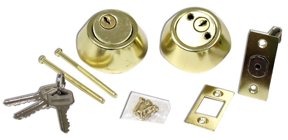 SAFEGUARD Brass Double Cylinder Deadbolt Lock: LOCK-07352