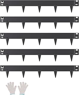 VEVOR Steel Landscape Edging, 5 Packs 39 x 3 in Rust-Resistant Metal Lan...