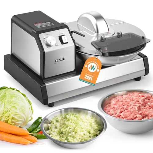 Newhai Commercial Food Processor, 5QT Vegetable Chopper Meat Grinder Mincer,