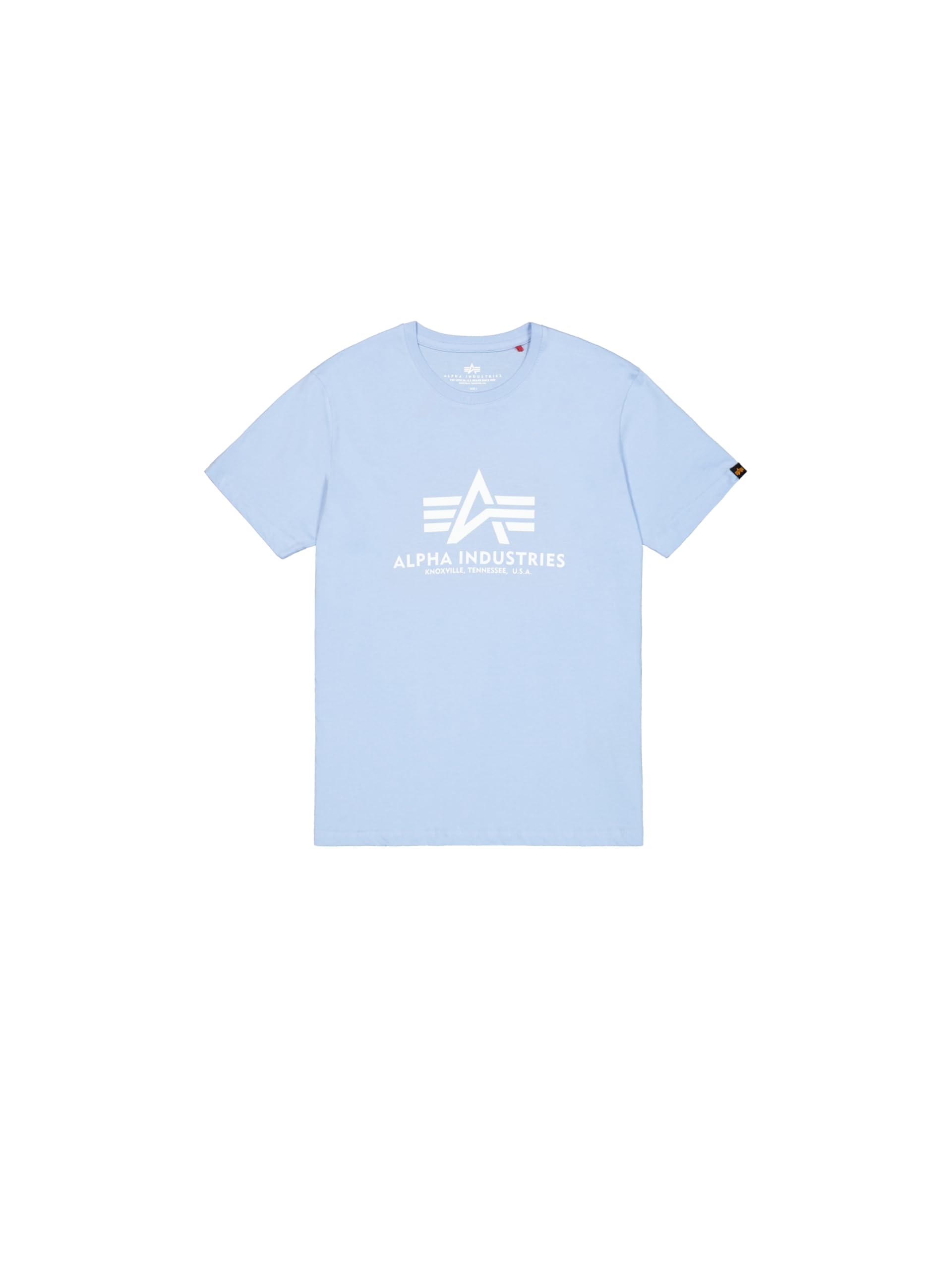 Alpha Industries Herren Basic Für T-Shirt, Light Blue, M EU
