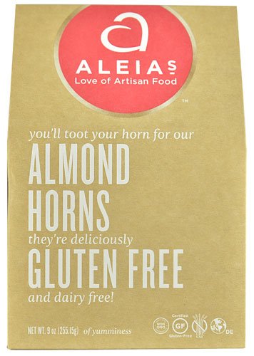 Aleia's Gluten Free Almond Horn Cookies 9oz (Pack of 2)