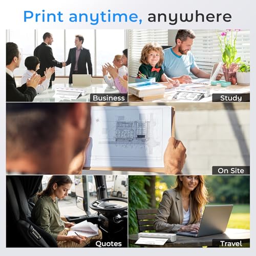 Phomemo Impressoras portáteis sem fio para viagens, impressora térmica Bluetooth para telefone, comp