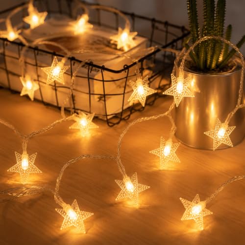 Fulighture Luces de hadas que funcionan con pilas, estrella