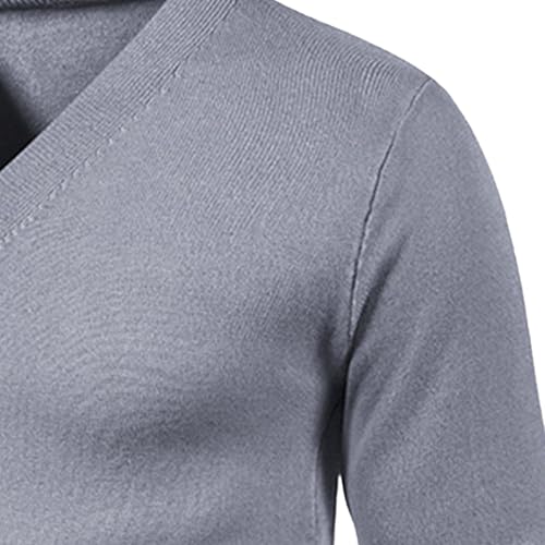 Men's Wool Blend V Neck Cardigan Sweater Slim Fit Button Knitted Sweaters Cardigan Sweater with Pockets4