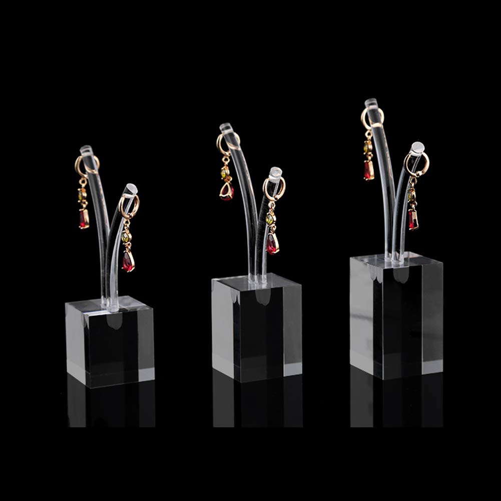Expositor de Pendientes acrílicos de 3 Piezas con Forma de Gota para joyería