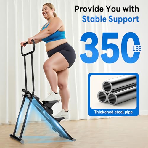 Image of ERGOLIFE Stair Stepper for Home Gym, Stair Climber Workout Machine with Upgraded 6-Level Adjustable Resistance, Foldable Vertical Full Body Cardio Equipment, Non-Slip Pedals, Quiet 350 LBS Capacity