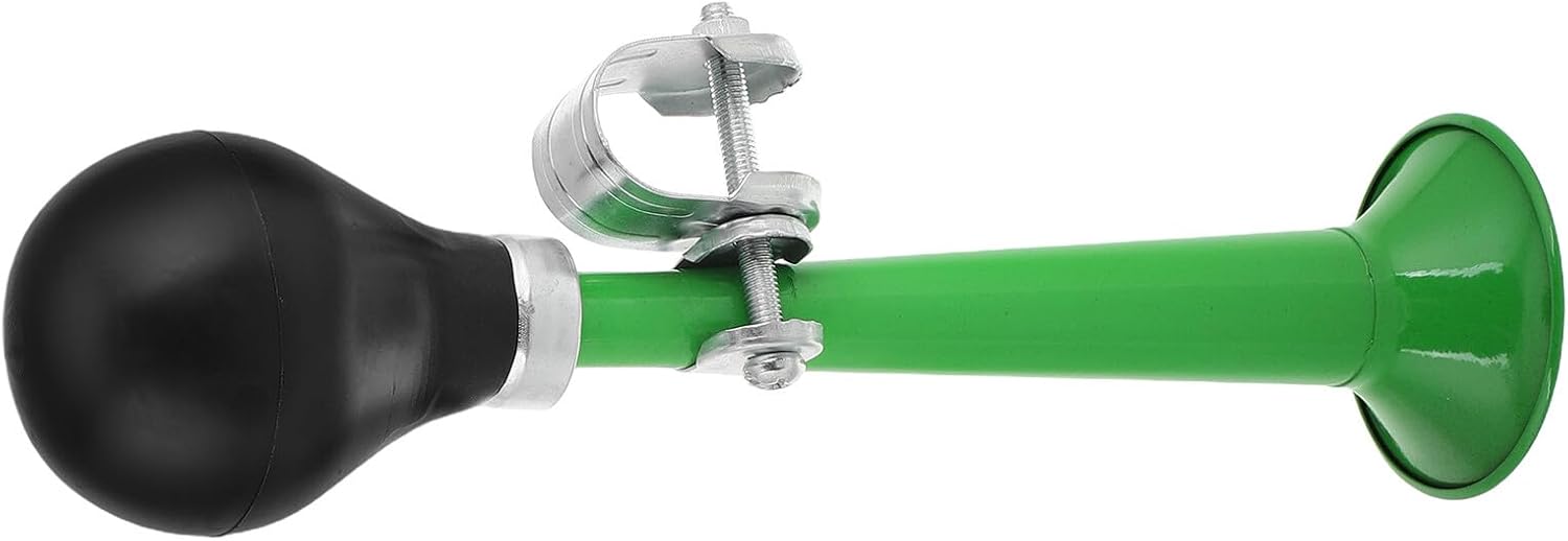 Kichvoe Mountain Bike Air Horn Bicycle Bell, Green Squeeze Bulb Loud Bike Horn Accessory and Cycling Parties