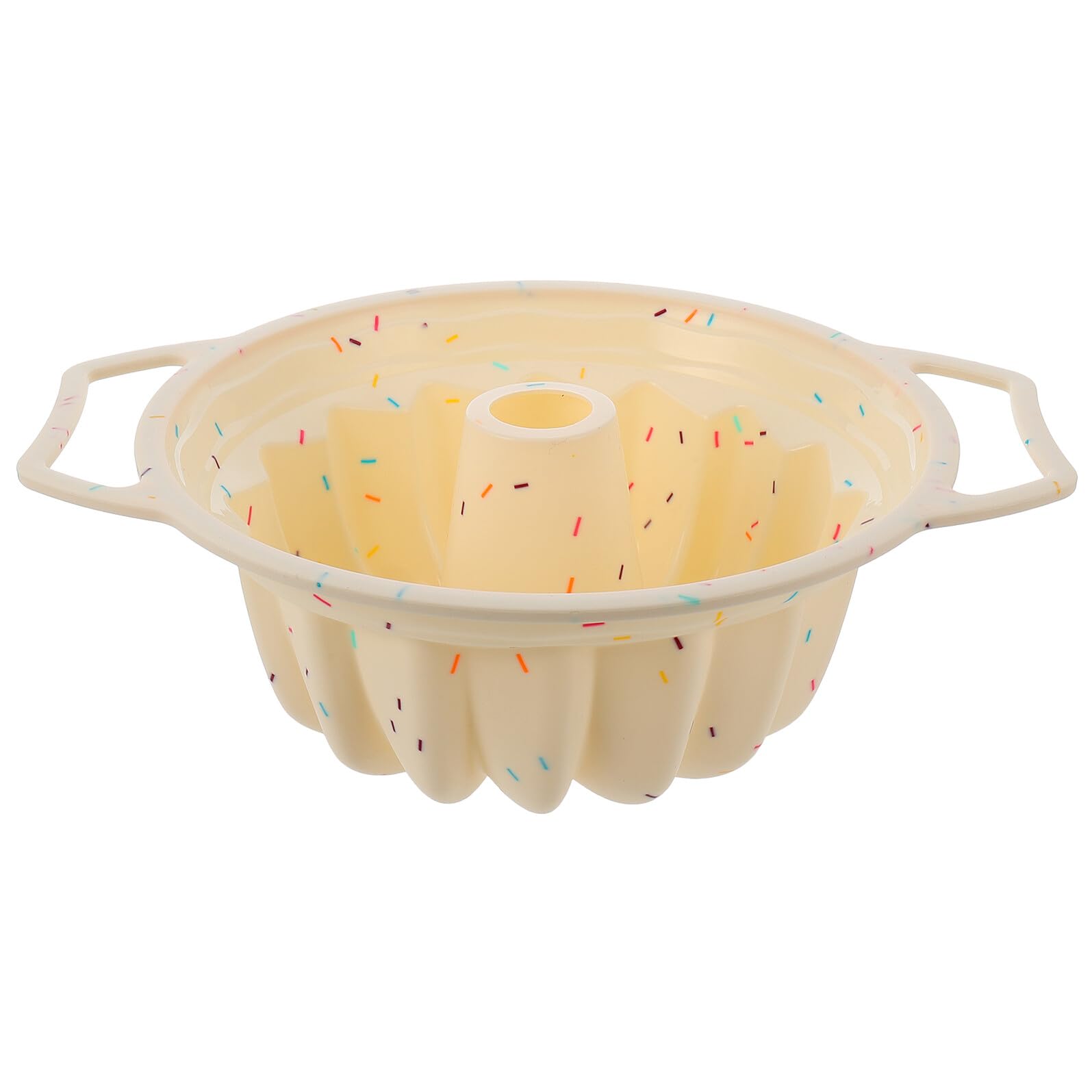 jojofuny Stampo per Torta in Silicone Fai da Te Antiaderente Manici in Metallo Teglia da Forno Rotonda Resistente a Temperature Estreme Flessibile e Lavabile in Lavastoviglie per Dolci