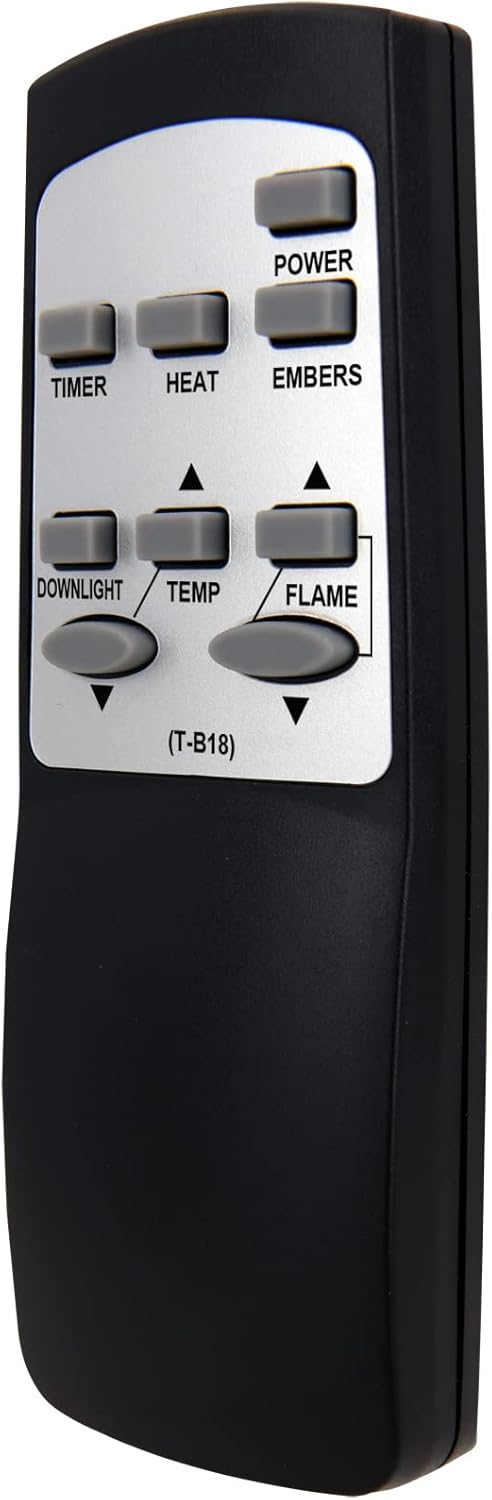 Compatible with Twin Star CHIMNEYFREE ClassicFlame Classic Flame Dura Flame Fireplace Stove Heater Infrared Remote Control 39EB500ARA 39EB500GRA 39EB500GRS (T-B18)