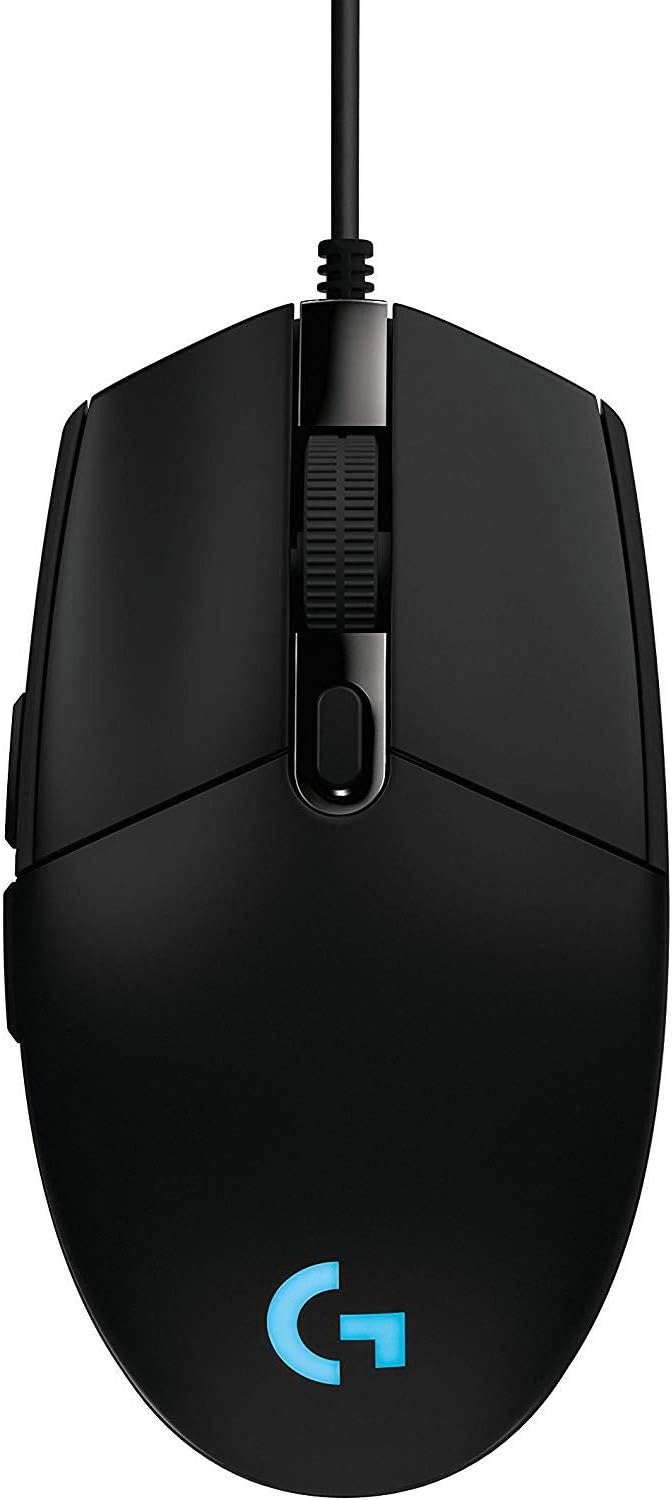 Logitech G203 Prodigy Wired Gaming Mouse, 8,000 DPI, RGB, Lightweight, 6 Programmable Buttons, On-Board Memory, Compatible with PC/Mac - Black