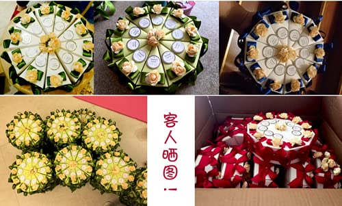 Feestelijke Papieren Geschenkdoos, Bruiloft Halloween Driehoek Taartvorm Snoepdoos 5st - Afbeelding 5