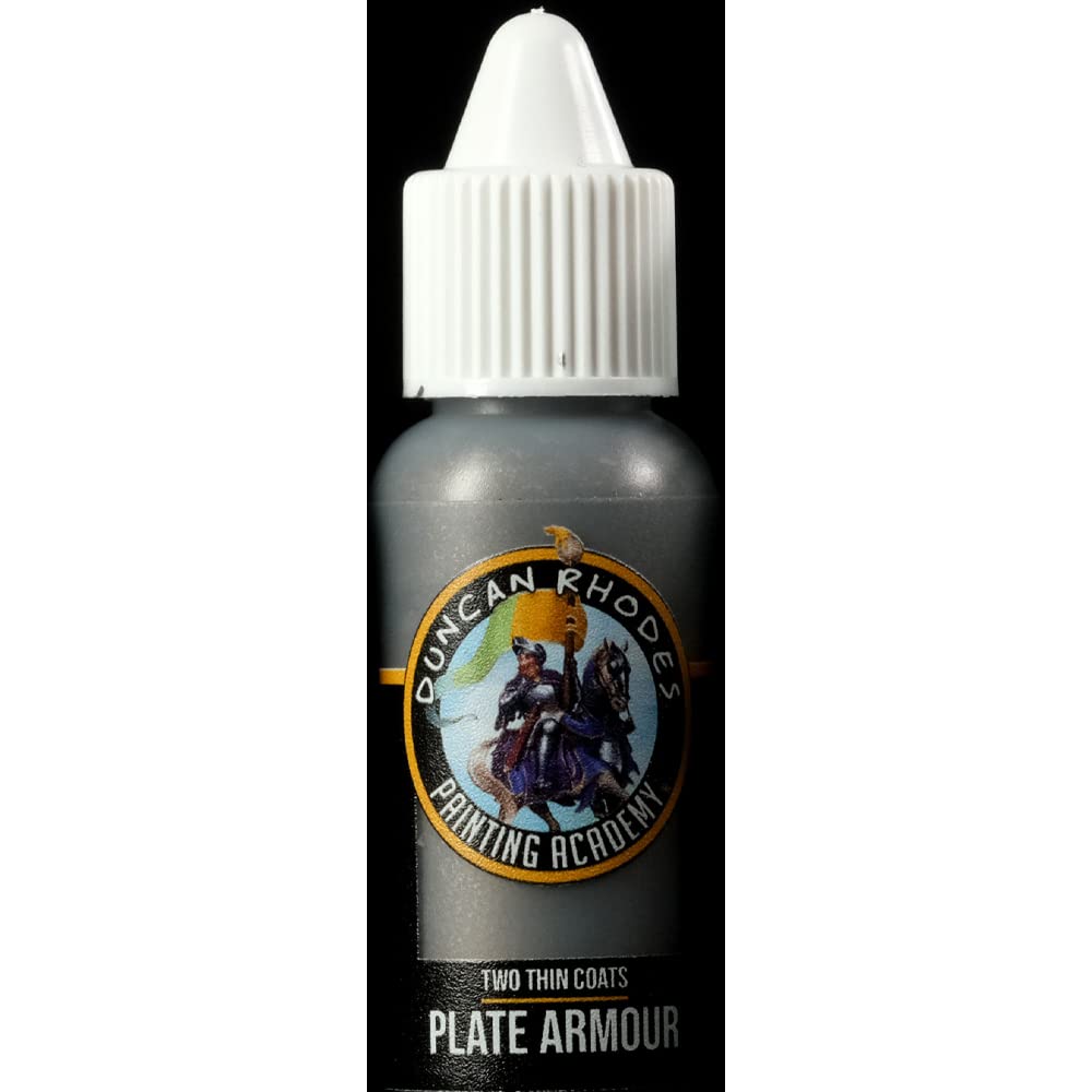 Duncan Rhodes Painting Academy Two Thin Coats Hobby Paints 15ml (Plate Armour)