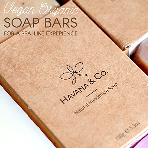 Havana & Co. Natural Lemongrass Soap Bars 5.3Oz Handmade Vegan Moisturizing Soap, All Skin Body Bar Soap For Men And Women, Face Hand Bath Wash Cold-Pressed Popular Scents #TOP3