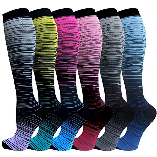 Compression Socks Women & Men 20-30 mmHg (3/6 Pairs), Best Athletic & Medical