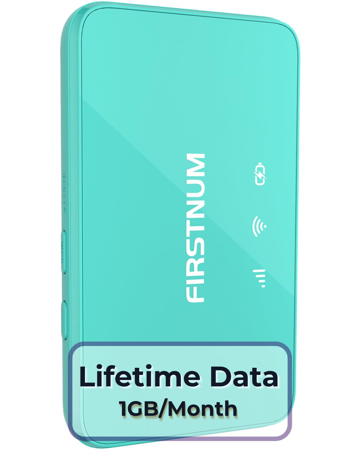 FIRSTNUM M6 Mobile Hotspot for Travel, 1GB Monthly Free Global Data, Blue