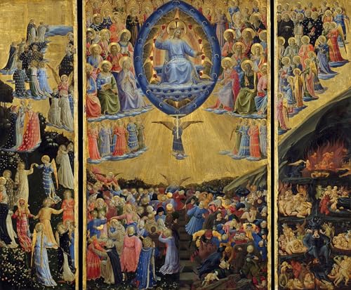 Tableaux Graffiti Art Mural Fra Angelico Jugement Dernier | Décoration Grand Format 60x90cm