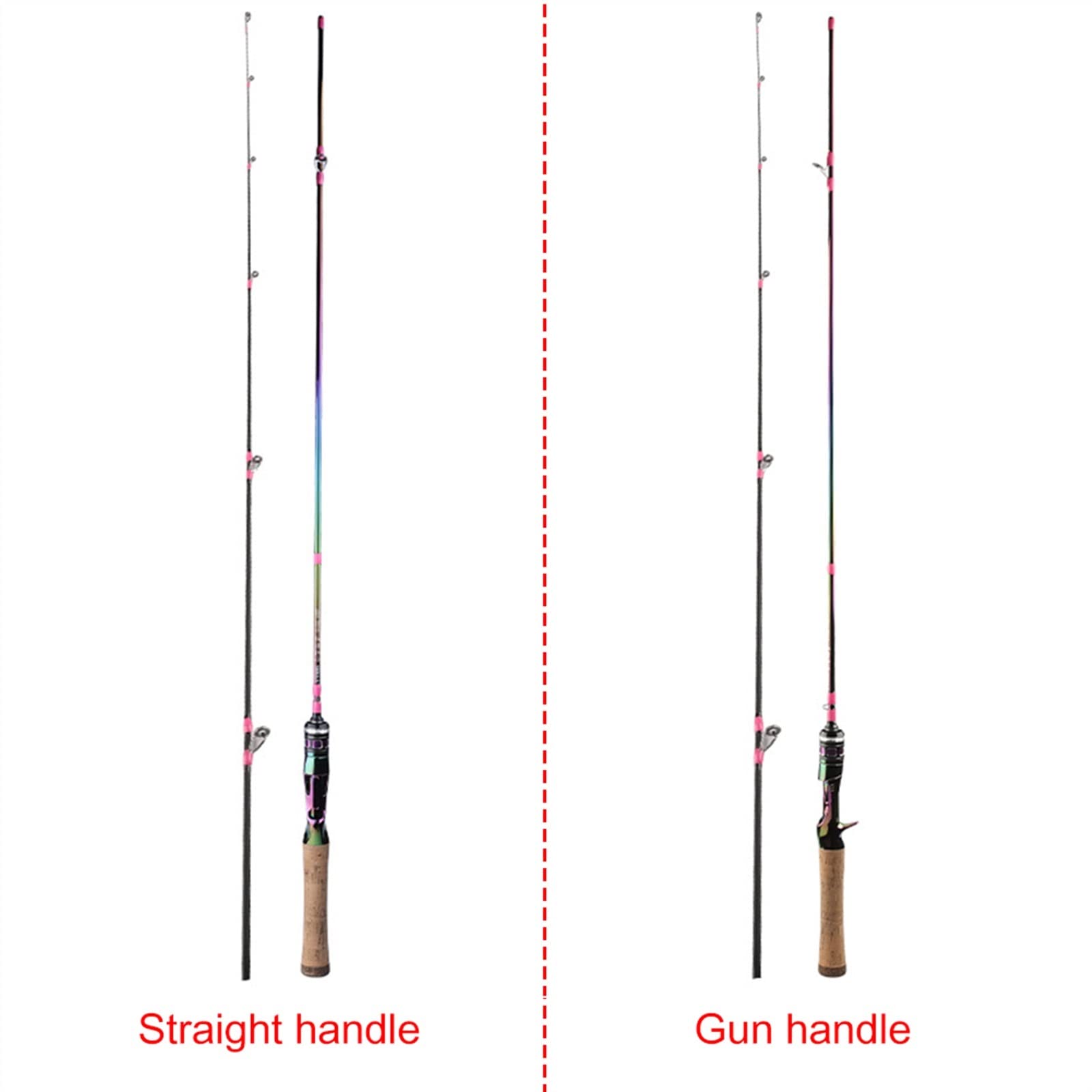 Wędka Przenośna wędka Spinning Casting Pole Lure Ultra Light 2 sekcje Spinning Casting Pole Sprzęt wędkarski Zestaw wędek Przenośna wędka podróżna (Color : Style A 1.68)