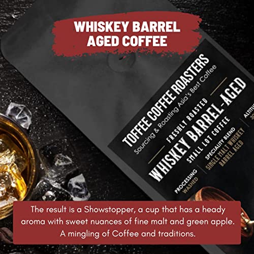 Image of Toffee Coffee Roasters | Whiskey Barrel Aged, Medium Dark Roast, 500 g | Grind: Chemex, Barrel Aged, 100% Arabica | Speciality Coffee | Freshly Roasted