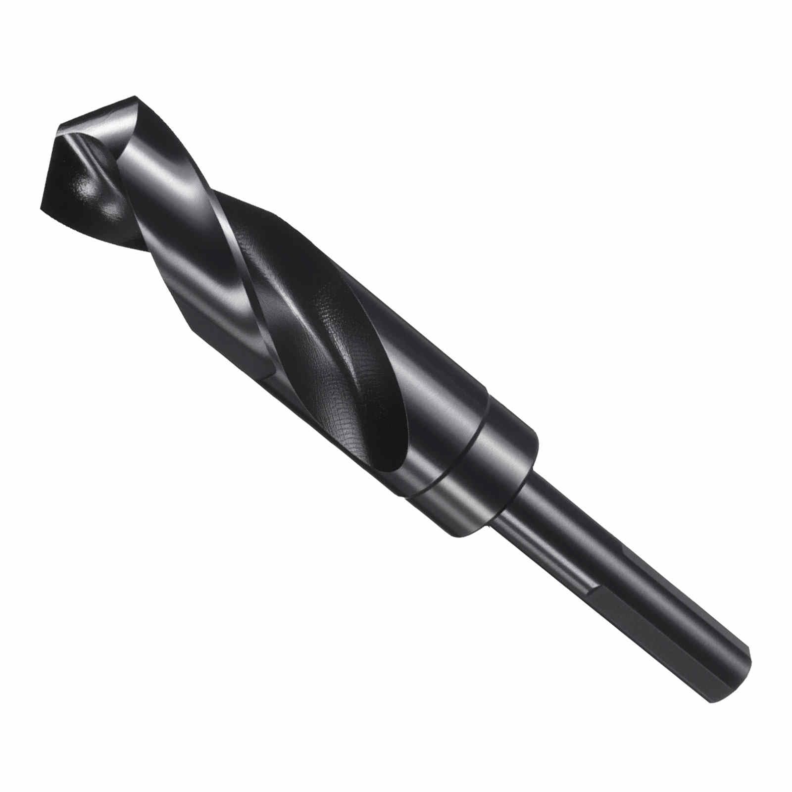 CoCud Drill Bit, 24mm Cutting Diameter, 1/2" Reduced Shank 3-Flat 4341 HSS Nitriding Black 118° Cutting Angle Bits