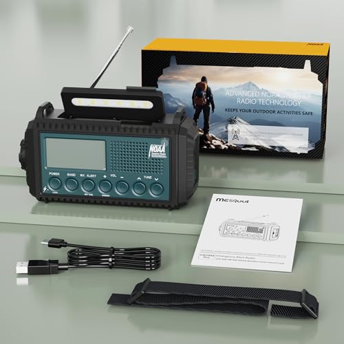 Emergency Weather Radio NOAA/AM/FM/SW, 5 Ways Powered Solar Hand Crank - image 7