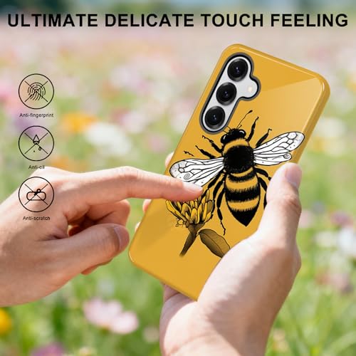 Vobber for Samsung Galaxy S26 Case,Dual-Layer Hybrid Phone Cover with Military-Grade Protection, Durable Shockproof & Anti-Scratch Design, Non-Slip Grip, Honey Bee - image 4