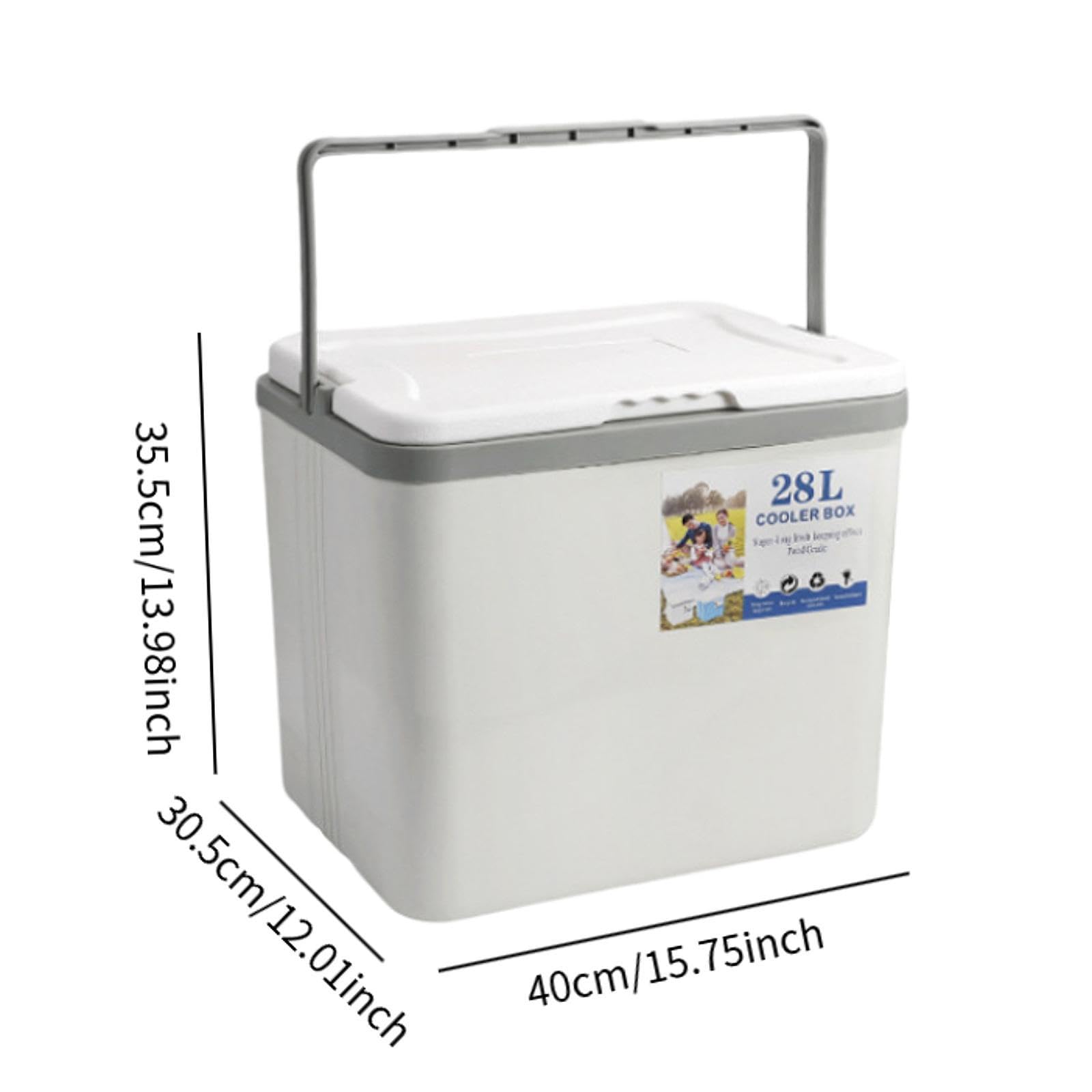 B Baosity Caja Térmica Portátil Hielera Rígida Contenedor de Almacenamiento con Aislamiento de Múltiples Adecuada para Conservación de Alimentos Picnic TR