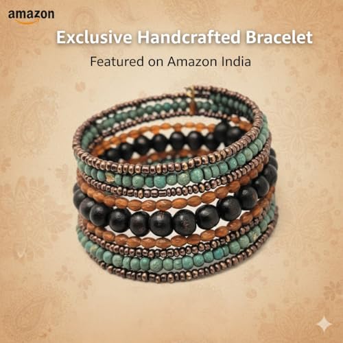 Image of DCA Wood /Glass Multicolor Women Bangle /Bracelet