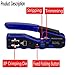 RJ45 Crimp Tool Kit Ethernet Crimping Tool Wire Crimper Stripper Cutter for Cat5e Cat6 Cat6a Pass Thrugh Connectors with 10 pieces Cat6 Connectors and 1 piece mini wire stripper