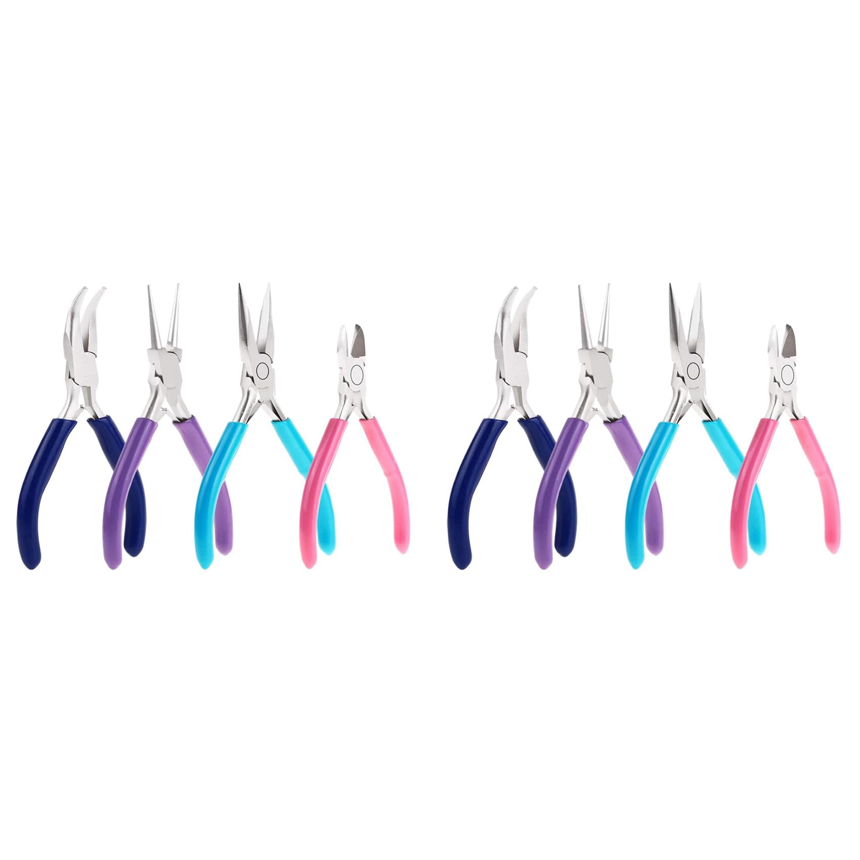 Kit pinces à bijoux de 8 pièces avec pince à nez aiguille pour enfilage et fournitures d'artisanat