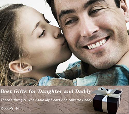 Phoenix Angela Daughter Father Set Family Jewelry Gifts Keychain There's This Girl Who Stole My Heart She Calls Me Daddy, Girl Pendant Necklace Keyring Gift From Dad Daughter Birthday (Daddy's Girl) #TOP3