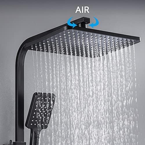 Set di rubinetti termostatici per doccia con display digitale a 4 vie, miscelatore per vasca da bagno e bidet
