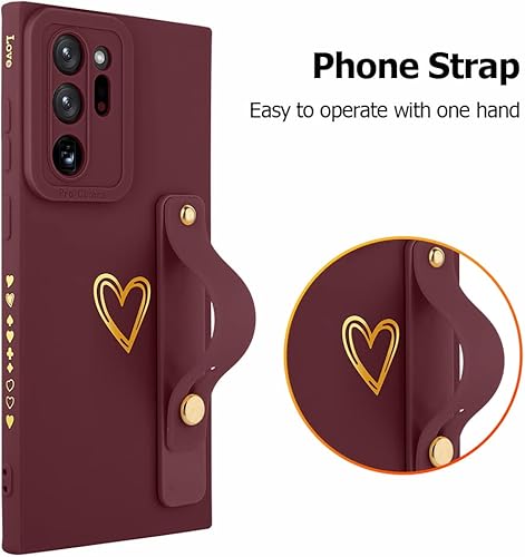 Miniatura 5 de Fiyart Funda diseñada para Samsung Galaxy Note 20 Ultra con soporte de soporte, linda funda protectora de protección de cámara con correa para la