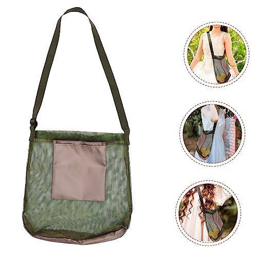 Breathable Mesh Mushroom Pouch Large Capacity Reusable Garden Fruit Bag for Shoulder Outdoor Activities3