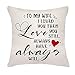 Veemizo, federa per cuscino per San Valentino, regalo di compleanno per moglie, da marito a mia moglie, con scritta "I Love You", 45 x 45 cm