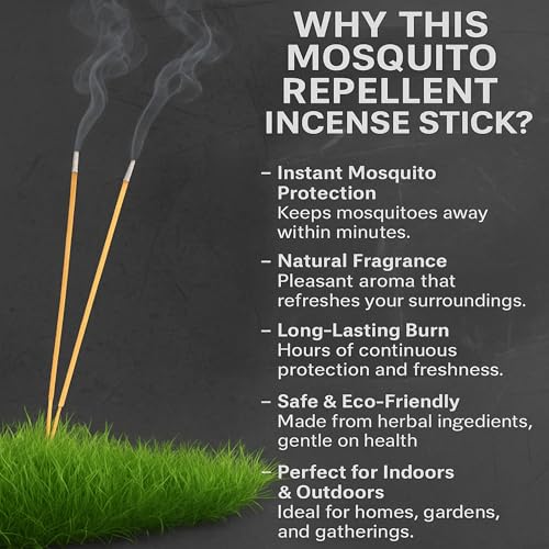 Image of Original Black Dragon Mosquito Repellent Agarbatti - Herbal Incense Sticks, Pineapple Aroma, Safe Indoor & Outdoor Use, Pack of 2 (240 Sticks)