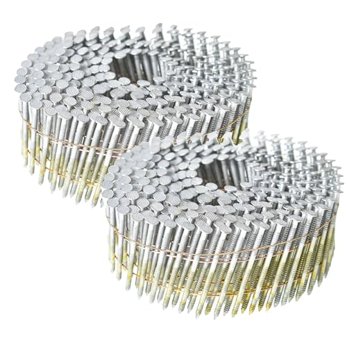 Thomletha Siding Nails 3600 Count Hot-Dipped Galvanized Nails 1-1/4 Inch X 0.092 Inch Siding Coil Nails Fit for Rough Nailing of Lathing and Sheathing Materials