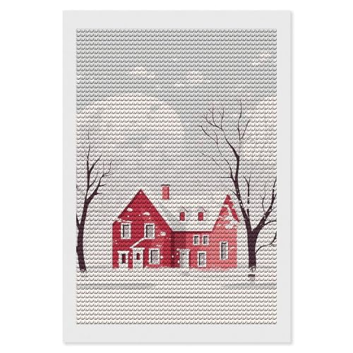 Peinture diamant maison dessin animé DIY pour décoration murale