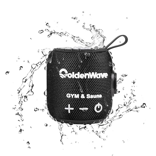 Golden Wave Waterproof Bluetooth Speaker - Portable Sauna...