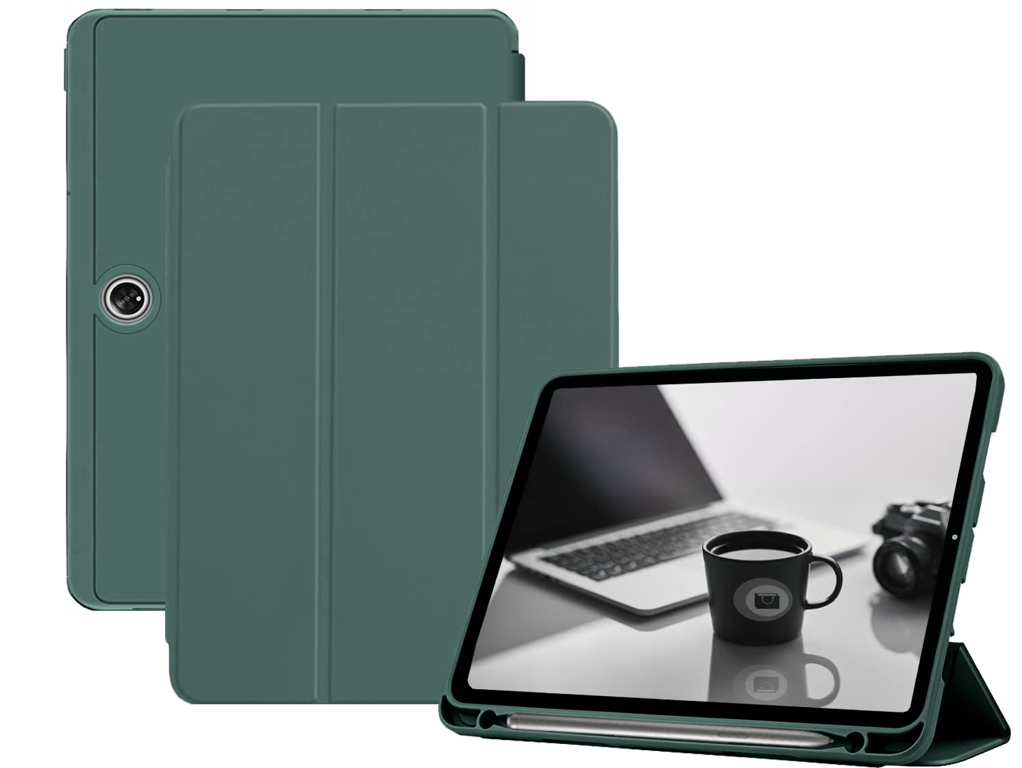 ORRINKART Smart Cover for OnePlus Pad 11.61 Inch Tablet 2023 Pen Holder Trifold PU Leather Case Soft TPU Back (Dark Green) (B0C69ZQPSY) Amazon Price History, Amazon Price Tracker