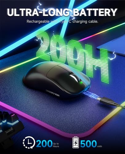 Image of VGN Dragonfly F1 MOBA Wireless Gaming Mouse, 55g Ultralight, PAW3395 26K DPI Optical Sensor, Optimized Tactile Click Feel, Anti-Slip Silver Coating Grip, 4000Hz Polling Supported, Esports Mouse, Black