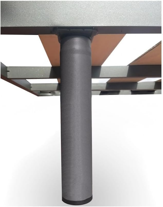 HOGAR24 ES - Somier Reforzado de Láminas Anchas, Antirruido, Estructura 40x30 mm con Juego de Patas Roscadas, Firme y Duradero 135x190