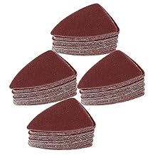 100pcs 52x38mm Finger Detail Sander Sandpads Assorted 60/80/120/180/240 Grits20Pcs of Each Brown