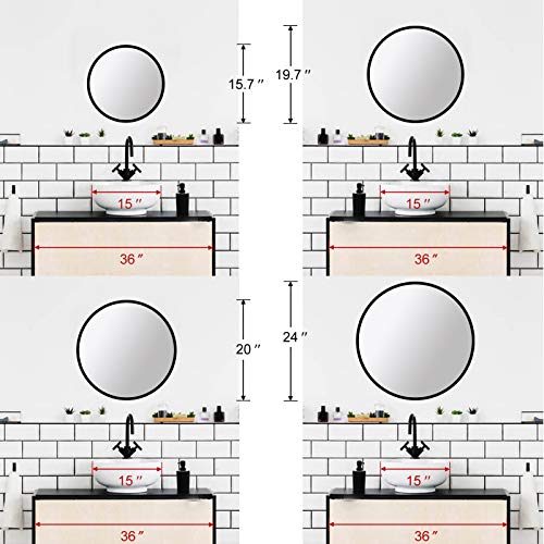 Fanyushow Round Mirror, Wall Mounted Circle Mirror With Brushed Metal Frame, Circular Mirror For For Bathroom, Living Room, Vanity, Bedroom, Entryway,15.7Inch, Gold #TOP2