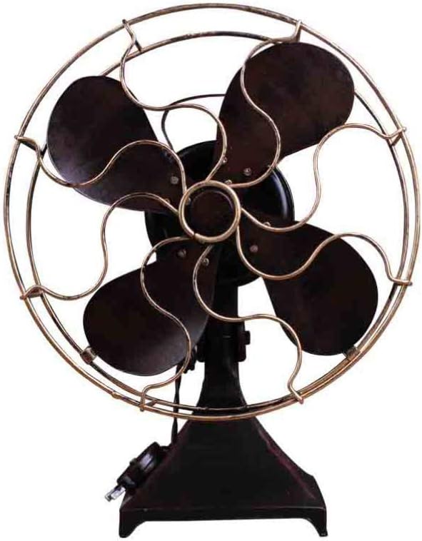 EXCEART 1pc Bedroom Iron Fan Antique Fan Work Decor Home Décor Antique Home Decor Vintage Metal Sculpture Mini Model for Table Manual Office