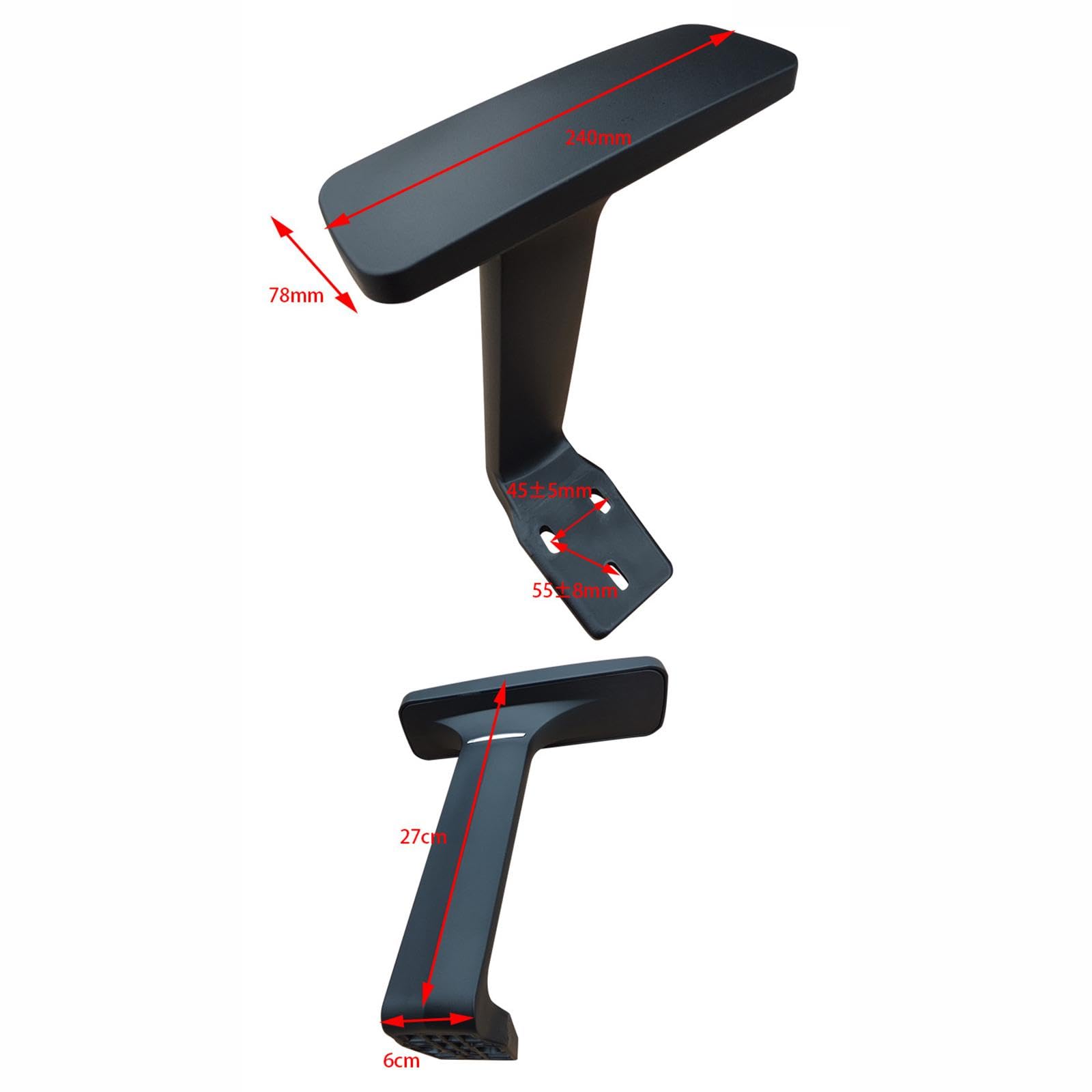 Harilla 2 reposabrazos para Silla de Oficina, Soportes Verticales universales, portátiles y Elegantes, para el hogar, sillas giratorias y Apartamentos.