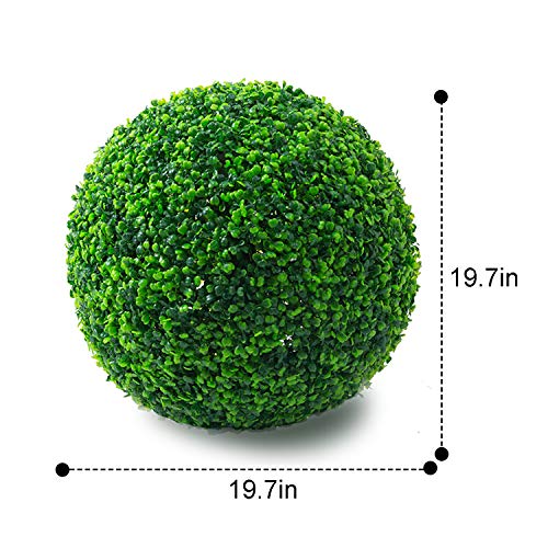 THE BLOOM TIMES Boxwood Ball, 2 Pack 19.7 Inch Artificial Topiary Plants, Faux Ball for Wedding, Party, Home, Front Patio, Planter, Yard, Indoor or Outdoor Decoration - Thumbnail 6