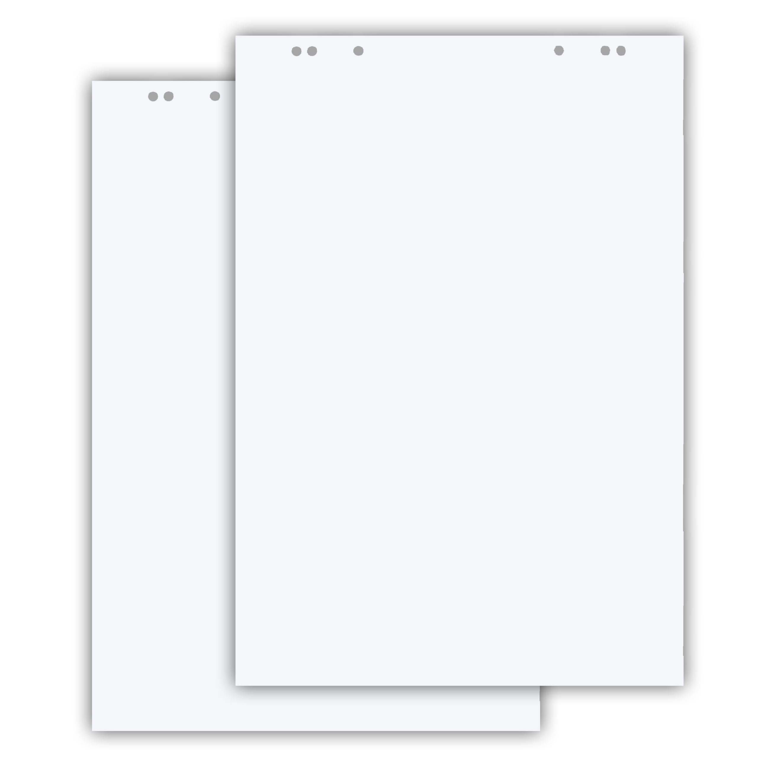 Conipa® - 2 x Flipchart Papier Block 68x99 cm weiß (BLANKO) 80 g/qm - 2 Flipchart-Blöcke à 20 Blatt - Whiteboard-Papier für Charts & Meetings (2 Blöcke Blanko)