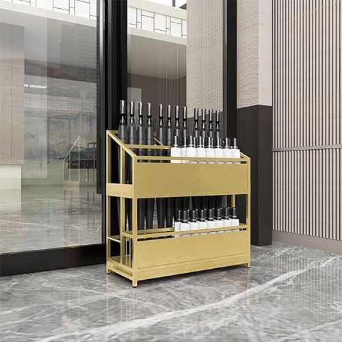 Large Metal Umbrella Holder with Removable Drip Tray - Freestanding Rectangular Umbrella Rack for Entryway, Corner Space - Commercial-Grade Storage Solution, No Installation Needed