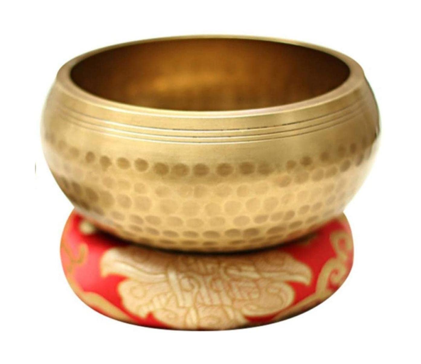 Set di campane tibetane facili da suonare per principianti, piccole campane tibetane in metallo nepalese per meditazione buddista con incisioni di ibisco, per yoga, preghiera, zen, guarigione dei cha
